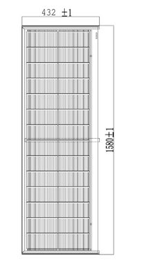 HJT CELLS 65W 70W 75W BIPV Tile Solar ตะเบียนแสงอาทิตย์สี่เหลี่ยม กระจกหมึก ดํา แผ่นแสงอาทิตย์ PV UL Listed / CE Certified