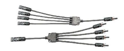 4 ถึง 1 โซลาร์ Y สายเชื่อม สายต่อสาขา ทองแดงทองแดง PV004-4T1 มาตรฐาน IEC 62852:2014/CE