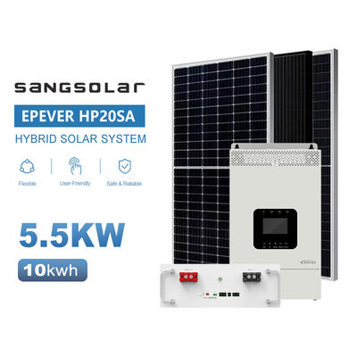 SANG Solar Off Grid ระบบแสงอาทิตย์สําหรับบ้าน 3.5KW 5.5KW 48V 220V 230V ด้วยแบตเตอรี่ลิธีਅਮ 5kwh 10kwh 15kwh