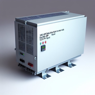อินเวอร์เตอร์ไฮ-เลกเดลต้า ไฮไฮบริด 50kW 480V พร้อม MPPT สองแบบและ 120kW PV Input สําหรับระบบพลังงานอุตสาหกรรม