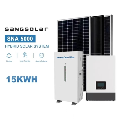 SANG Solar Inverter 5kw 10kw 15kw พร้อม 15kwh แบตเตอรี่ลิเดียม
