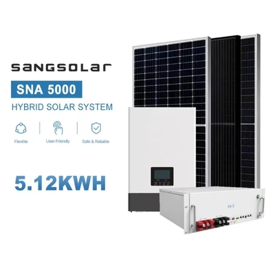 Sangsolar 5kw Off Grid Hybrid Solar Energy System All In One Storage Single Phase สําหรับระบบพลังงานแสงอาทิตย์ 5kw