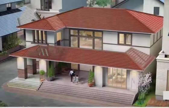 กระเบื้องหลังคาพลังแสงอาทิตย์สีดําขนาดยาว - แพเนลพลังงานสูง 105W มีประสิทธิภาพ 188W / m2